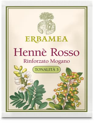 ERBAMEA - HENNE' Polvere Naturale ROSSO RINFORZATO MOGANO TONALITA' 3 100 GR