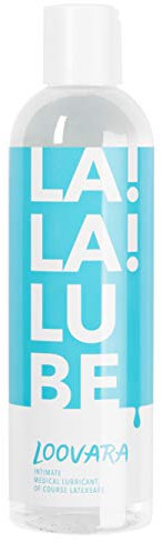 Loovara lubricante - LA!LA!LUBE - 250 ml - lubricante a base de agua para hombres y mujeres - vegano, natural, dermatológicamente probado, seguro para preservativos y apto para juguetes sexuales