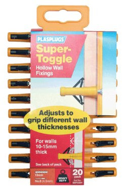 Plasplugs SSTC554 - Set de tacos de expansión para pared hueca (20 unidades)