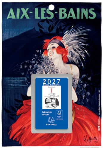Exacompta Bloc éphéméride Comique 6,5x9,7cm sur plaque - Affiches - 2027