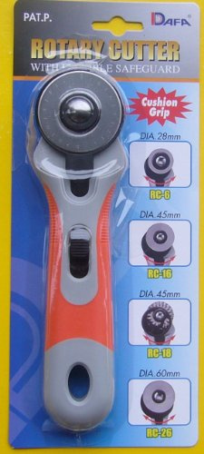 DAFA 28 mm Soft Grip Rotary Cutter, Multi-Colour