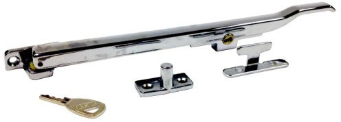 Basta / Shaw Replacement Wooden Window Handle Locking Casement Stay Arm 10 (Polished Chrome)