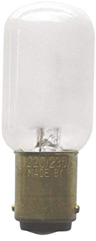 S + H naehlichtl Ampe forma tubolare 22 X 57 mm B15D 235 Volt 15 Watt Matt antiurto