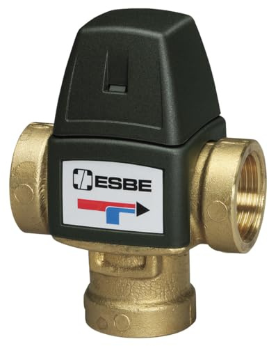 E.S.B.E Thermostat-Mischbatterie für Sanitär- und Solar, verstellbar 35-60°, 20 x 27 FFF