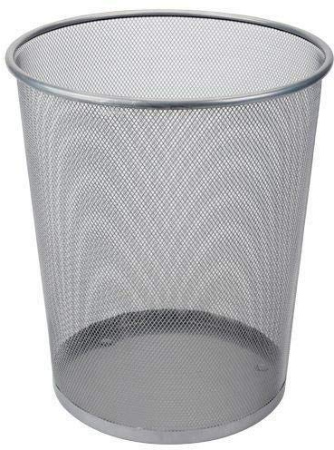 DRULINE Gettacarte Metallo Pattumiera Ufficio 19 Lt. Ø 29,5 Altezza cm 35 Cm - Argento
