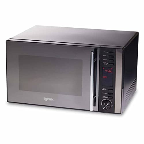 Igenix 25L 900W Black Digital Combination Microwave with Grill and Convection, 5 Power Levels and 10 Auto Cooking Menus, 95 Minute Timer - IG2590