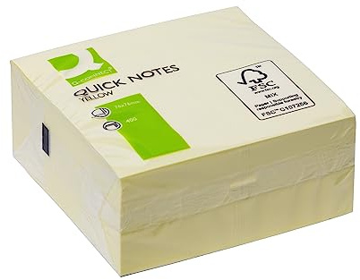 Q-Connect Quick Note Cube 76 x 76mm Yellow