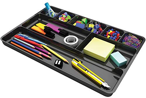 Deflecto 38104 Sustainable Office Desktop Organizer, 1 x 14 x 9, Black