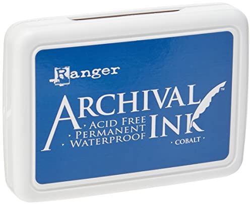 Ranger Archival Ink AIP31444 Ink Pad Cobalt Archival Dye Permanent Waterproof Ranger, Multicolor
