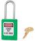 Candado de consignación de 35 mm de ancho de termoplástico Zenex™ con arco de acero inoxidable de 38 mm de alto, retención de llave - Verde