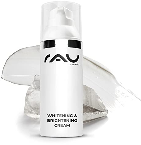 RAU Cosmetics Whitening Cream 50 ml - Aufhellende Gesichtscreme mit Niacinamid & Vitamin E gegen Pigmentflecken, Altersflecken & unebenen Teint - Brightening Creme Made in Germany