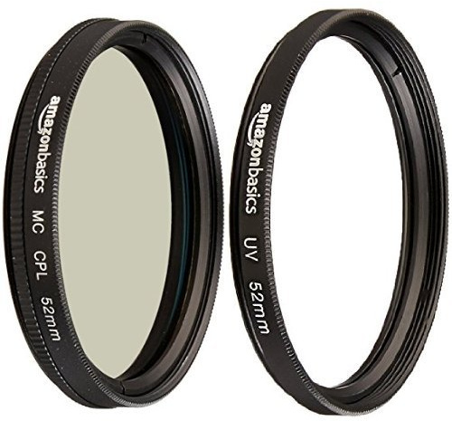 Amazon Basics - Filtro polarizador circular - 52mm + Filtro de protección UV - 52mm