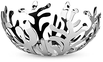 Alessi Mediterraneo ESI01/25 Obstschale 1 Stück edelstahl (7 x 26 x 14,5 cm)