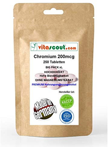 Chromium Picolinate 200mg - 250 Tabletten