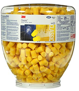 3M E-A-R Classic Earplugs, 28 DB, Refill Bottle, 500 Pairs /Bottle, PD-01-001