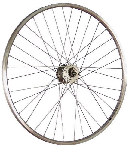 28 Zoll Vorderrad Yak19 Hohlkammerfelge Shimano DH-C3000 Nabendynamo - Silber V-Brake