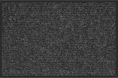 Utility Mats Apache Mills Apache Rib 2' x 3' Non Slip Dirt Trapping Stain Resistant Indoor/Outdoor Door Mat, Onyx