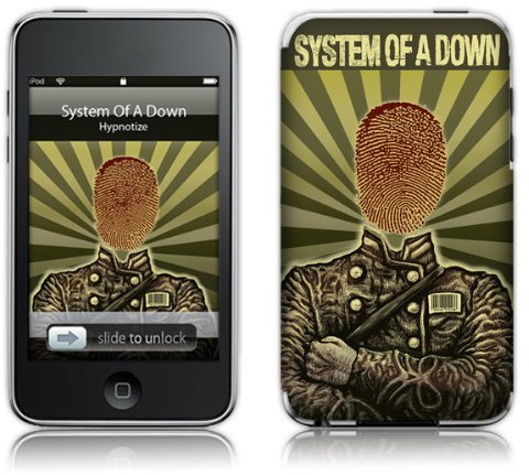 MusicSkins System of a Down - Thumbprint soldat för Apple iPod touch (2nd/3:e generation)