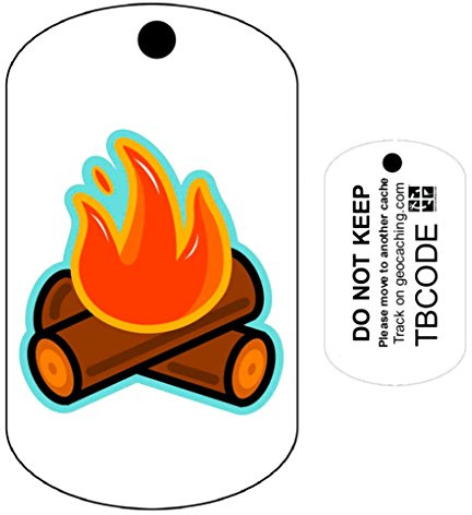 AllCachedUp Crackle the Campfire (Travel Bug) For Geocaching - Trackable Tag - Unactivated