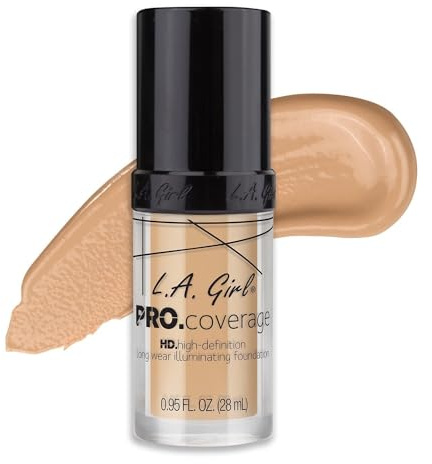 L.A. Girl Pro Coverage Liquid Foundation, Fair, 0.95 Fl Oz, GLM642