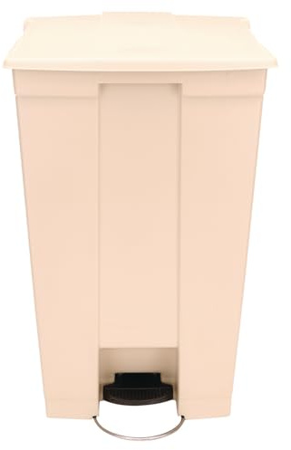Rubbermaid Commercial Products Legacy Step-On Plastic Trash Can/Container, 23-Gallon, Beige, Hands-Free Garbage Can for Medical Waste in Hospitals/Lab/Emergency/Patient Rooms