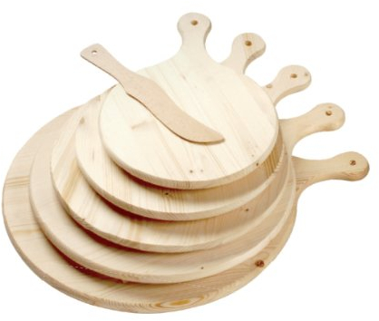 Panetta Casalinghi Polenta Legno Abete Tagliere con Coltello, Beige, 25 cm, Legno, Beige, 50 cm