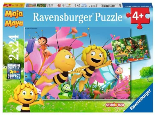 Ravensburger barnpussel - 09093 Maya the Bee - pussel för barn från 4 år och uppåt, Maya the Bee pussel med 2x24 bitar