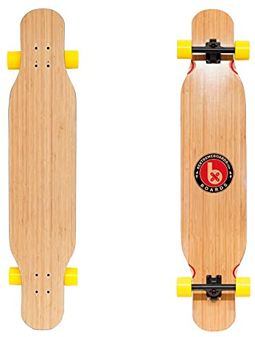 BEXTREME Planche Longboard Dance 48 Complète. Freestyle, Cruising & Dancing Bambu Longboard. Drop Through longskate. Skateboard