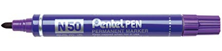 Pentel N50-V Lumocolor - Pennarello indelebile duo, viola, 1 pezzo