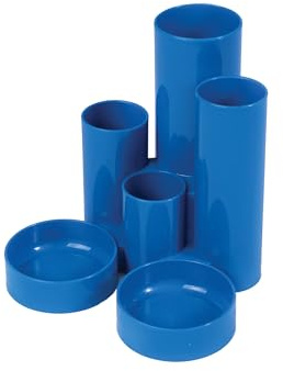 Deflecto Tube Style Pen Tidy Blue - Pencil Pots For Classroom - Desk Tidy - Pencil Holders - Pen Pots For Desk Accessories - Desk Organiser