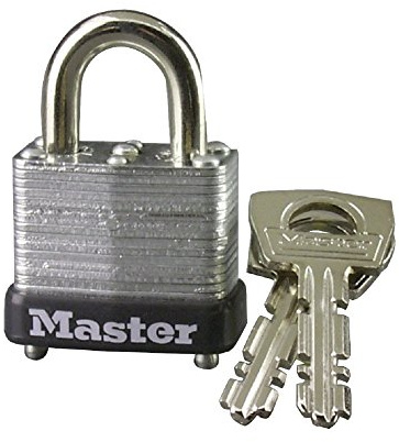 Master Lock 8596D Laminated Steel Padlock with Key, Warded Lock