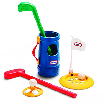 Little Tikes TotSports Grab N Go Golf-Set für Kinder (Kindergarten bis Grundschule), Rechts, Schwarz, Steif, Golfschläger-Set