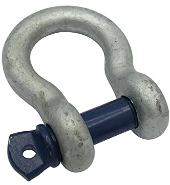 Bow Shackle with Screw Pin 8.5 Ton (Lifting Towing Galvanised Steel 8500KG)