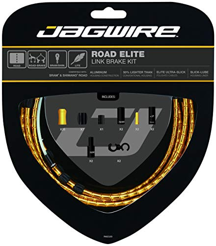 Jagwire JW-RCK702 Road Elite Link Brake Kit Cable, Gold, One Size