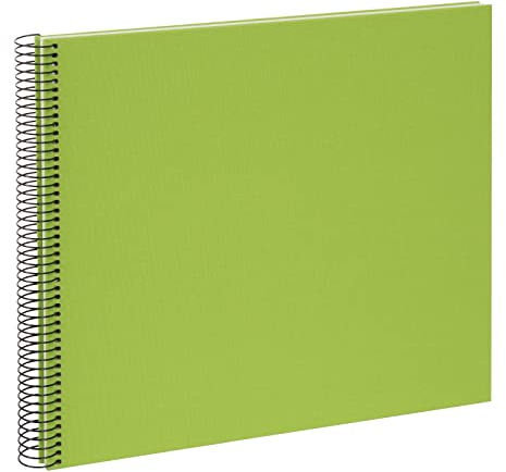 goldbuch Bella Vista 25362 Album Photo à Spirales 35 x 30 cm avec 40 Pages Blanches Album Photo en Lin pour Photos et Photos à Coller Vert
