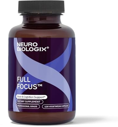 Neurobiologix Full Focus for Men & Women, Brain & Mood Support Supplement, Promotes Focus, Memory & Cognitive Function, with Green Coffee Bean, Bacopa, Magnesium & SAM-E, Gluten Free, 120 Capsules