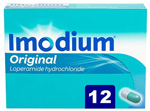 Imodium Original (1 x 12 Capsules) Loperamide Capsules for Effective Diarrhoea Relief in 1 Hour, Short-Term and IBS Diarrhoea, Helps Restore Your Natural Rhythm, for Adults and Children 12 Years+