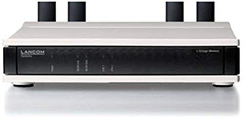 LANCOM L-322agn Access Point mit bis zu 300 MBit/s, Vier Reverse SMA-Antennenanschlüsse, PoE (IEEE 802.3af), Dual Concurrent WLAN (2,4 & 5 GHz) Active Radio Control (ARC), Schwarz-Grau