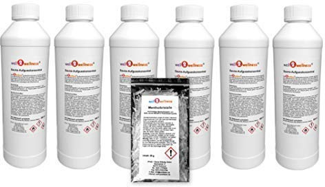 Set Infusi Sauna 6 x 500 ML di well2wellness® + Gratis 25 G Cristalli di Mentolo - Libera Scelta da oltre 180 Saunadüften