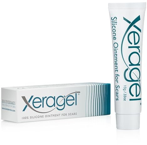 Xeragel 100% Silicone Scar Treatment Ointment 10g – Scar Gel for Smoother, Flatter Scars from Surgery, Burns, Acne & More - For Old & New Scars on Face, Neck & Hands - Hypoallergenic & Fragrance-free