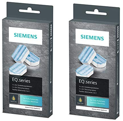 SIEMENS 2X EQ.Series TZ80002 avkalkningstabletter 2-i-1 för kaffemaskiner