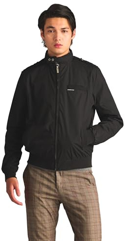 Members Only Men's Classic Iconic Racer, Slim Fit Jacket (Black, Large)