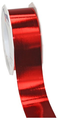 Präsent C.E. Pattberg Mexico Geschenkband metallic rot, 25 m Ringelband zum Einpacken von Geschenken, 40 mm Breite, Zubehör zum Dekorieren & Basteln, Dekoband, Anlass