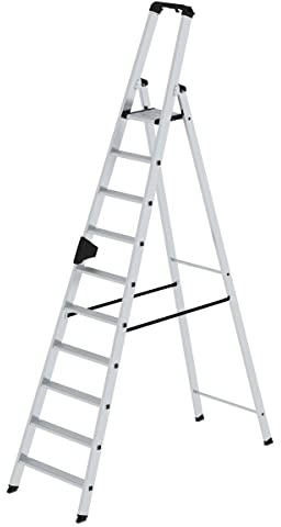 Munk | Stufen-Stehleiter | einseitig | Komfort-Ausführung mit Ergo-pad® | 10 Stufen