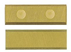 Leman 800.301.01TIN Plaquette réversible en Titane 30 x 10 x 1,5 mm 4 coupes pour mèches ø 14 à 22 mm