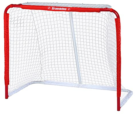 FRANKLIN - Streethockey-Tor SX Pro NHL Tournament I Outdoor-Tor I Tor mit Stahlrahmen I Garten-puck-Tor I Tor für Hockeybälle & Pucks I Streethockey-Training I Feldhockey I Indoor-Tor I Lacrosse - Rot