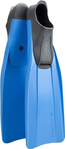 Cressi Clio Full Foot Pocket Fins, Blue, 45/46