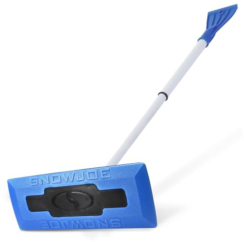 Snow Joe 18 Telescoping Snow Broom & Ice Scraper for Cars, No-Scratch Foam Brush - Long and Extendable Ice Removal Tool for Car Window and Automotive Windshield, SJBLZD
