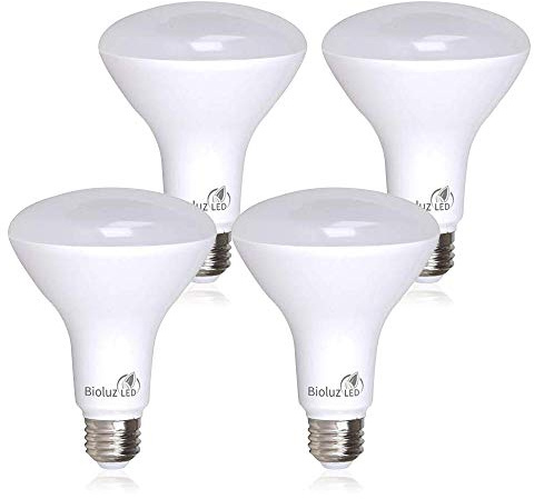 Bioluz LED 4 Pack BR30 LED Bulbs Indoor Flood Lights 90+ CRI 75W Equivalent uses 9.5W 2700K Warm White 850 Lumens E26 Base Dimmable Instant On Interior Home Décor UL Listed FCC RoAS Title 20 Certified