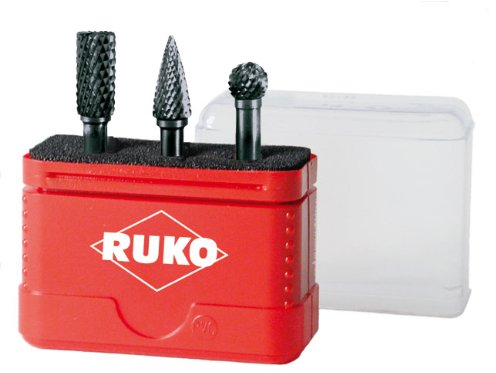 Ruko 116001TC Hartmetall Frässtiftesatz, 3-teilig TiCN